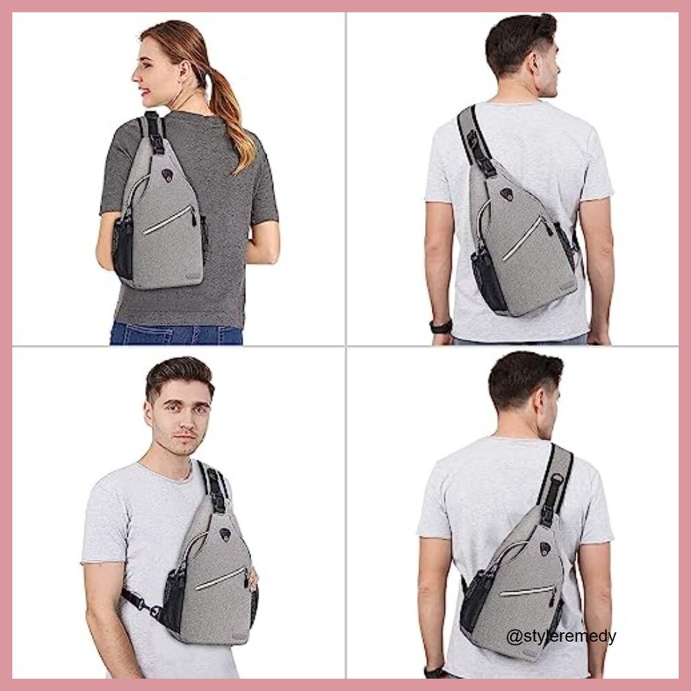 Polyester Sling Backpack, Multipurpose Crossbody … - image 6